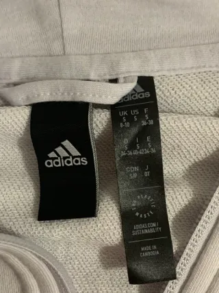 Chaqueta Adidas Blanca con Capucha Talla S