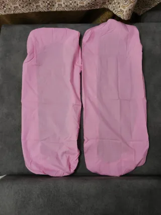 2 Sábanas Bajeras Capazo Bebé Rosa