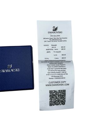 Collar Swarovski Cisne Rosa y Plateado