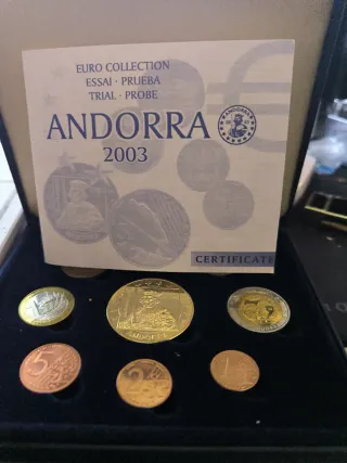 Cartera 9 Monedas Andorra 2003 profesional