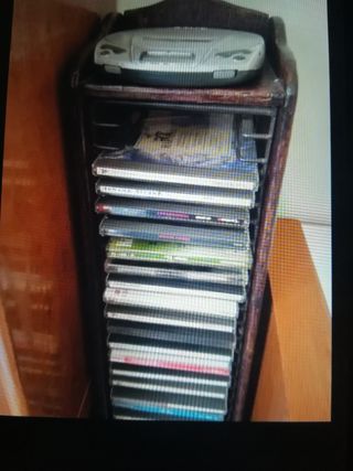 Lector de Vinilos y Porta Vinilos de Madera