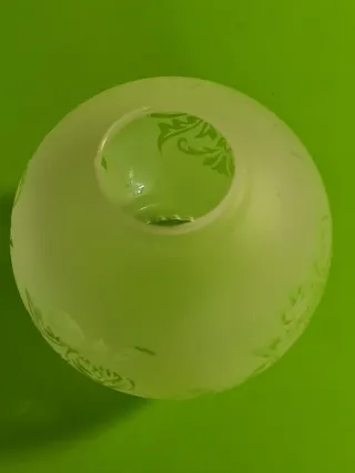 Tulipa cristal esmerilado decorada