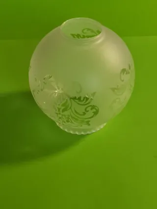 Tulipa cristal esmerilado decorada