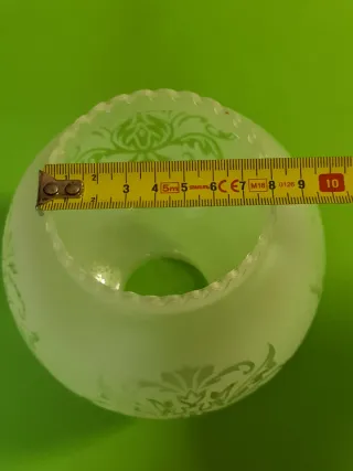 Tulipa cristal esmerilado decorada