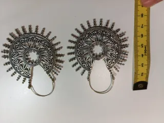 Pendientes Plata Vieja Bohemio Étnico