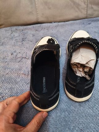 Zapatillas Tipo Converse All Star negras, talla 37