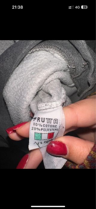 Felpa Fruit of the Loom Grigia Donna