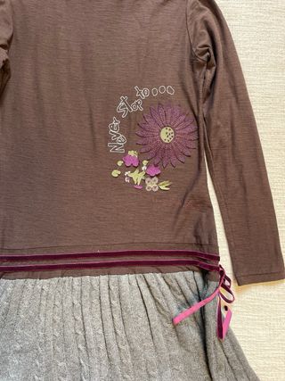 Vestido Desigual Marrón y Gris (L niñas) (S mujer)