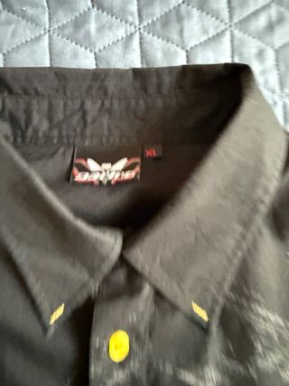 Camisa Valentino Rossi 46 Negra Gris