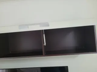 Mueble TV modular 2 piezas madera y cristal