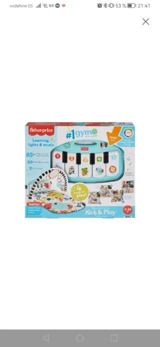 Alfombra Piano Actividades Bebé Fisher-Price Glow