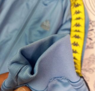 Giacca Kappa Vintage Celeste Banda Gialla M