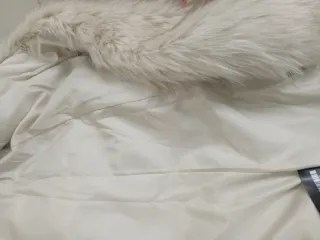 Abrigo Zara Talla M Beige Zorro Nuevo