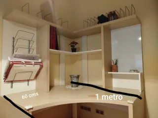 Escritorio/mesa ordenador esquina beige