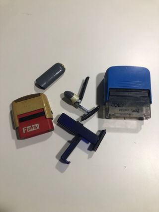 Lote de 4 sellos de tinta
