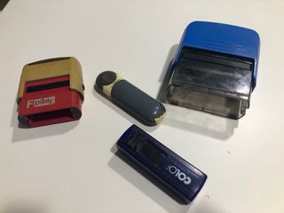 Lote de 4 sellos de tinta