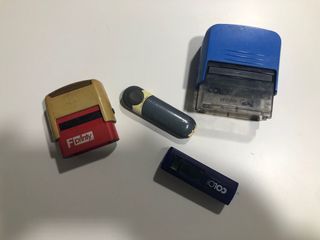 Lote de 4 sellos de tinta