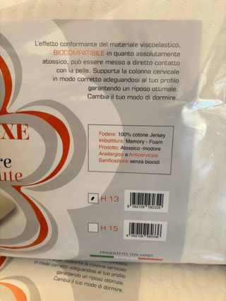 Guanciale GURU Memory Foam H 13 cm