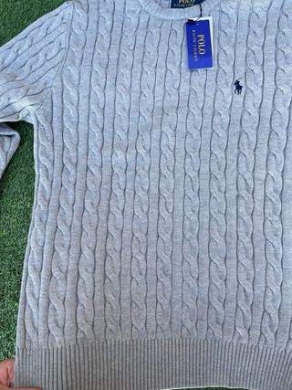 Jersey Polo Ralph Lauren Gris Trenzado