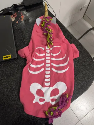 Disfraz Unicornio Esqueleto Perro Talla M