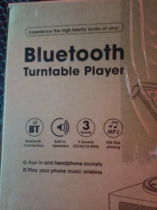 Tocadiscos Bluetooth con MP3