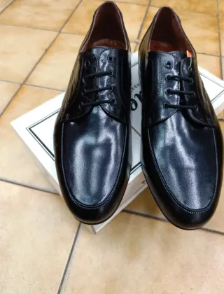 Zapatos de vestir piel negra hombre talla 44