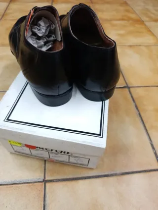 Zapatos de vestir piel negra hombre talla 44