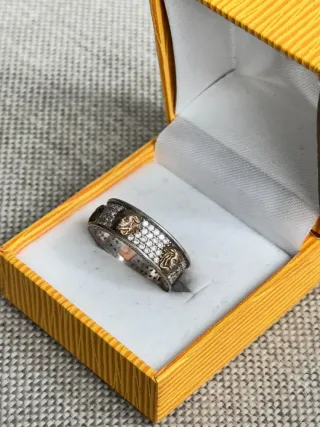 Anillo de plata 925 estilo Versace Medusa