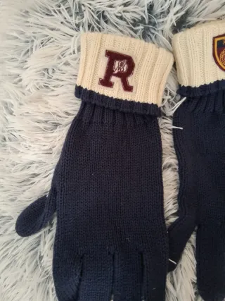Guantes Polo Ralph Lauren Beige y Azul