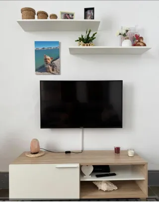 Mueble Salón Beige y Marrón