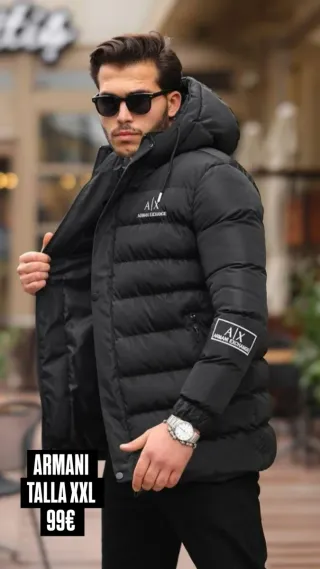 Abrigo Largo AX XXL Negro