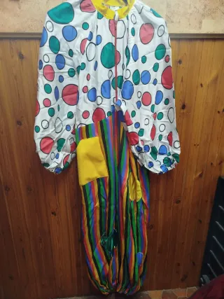 Costume Carnevale Clown Adulto Pois e Righe