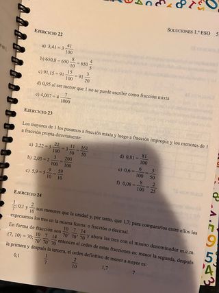 Ejercicios matemáticas 1º y 2º ESO