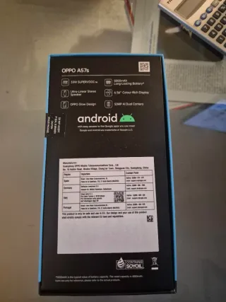 Móvil Oppo A57s Negro sin desprecintar