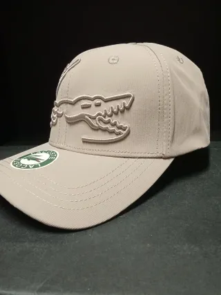 Gorra Beige Lacoste con Logo Cocodrilo Talla única