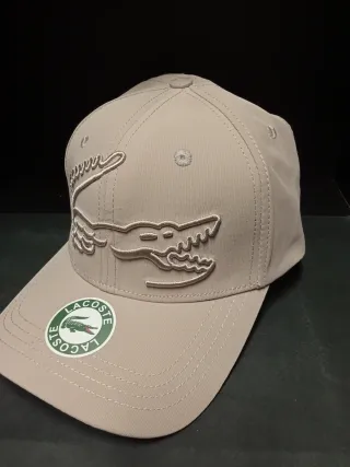 Gorra Beige Lacoste con Logo Cocodrilo Talla única