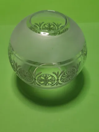 Tulipa/Globo Lámpara Cristal Antigua