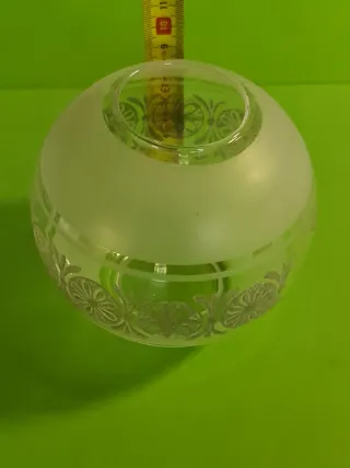 Tulipa/Globo Lámpara Cristal Antigua