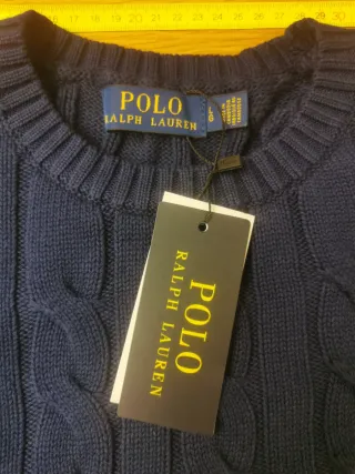 Jersey Polo Ralph Lauren Azul Marino Trenzado