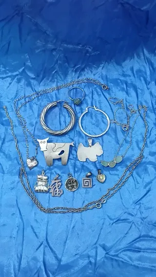 Lote Joyería Plata Ley Suelto/Reparar/ Variado