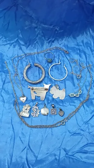 Lote Joyería Plata Ley Suelto/Reparar/ Variado