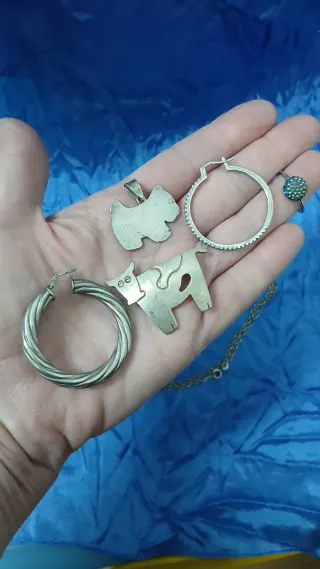 Lote Joyería Plata Ley Suelto/Reparar/ Variado