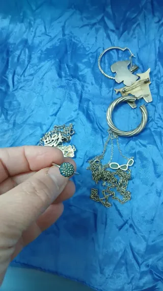 Lote Joyería Plata Ley Suelto/Reparar/ Variado