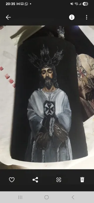 Teja rustica pintada a mano cautivo de Málaga