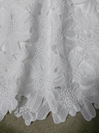 Conjunto blanco encaje top y falda