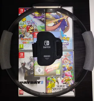 Pack Nintendo Switch + 5 juegos + 2 mandos + acces