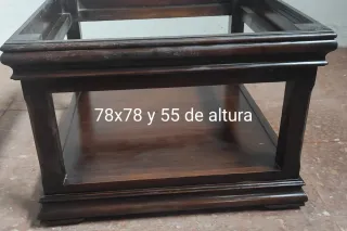 Mesa de centro de madera 78x78x55