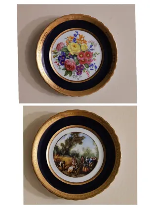 Platos decorativos Capeans floral y paisaje