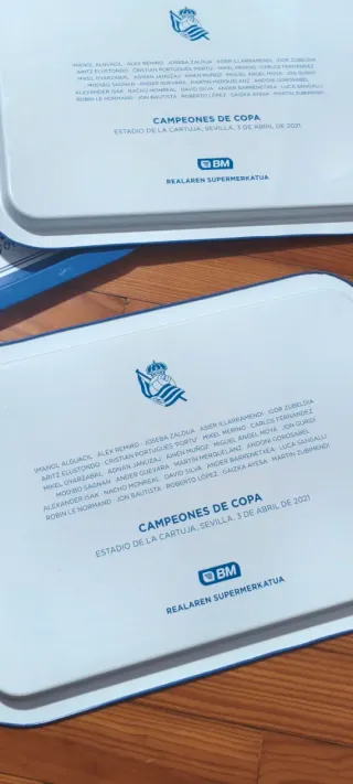 Bandeja Real Sociedad Txapeldunak Copa Rey