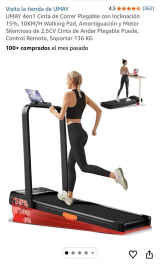 Cinta de correr UMAY plegable e inclinable